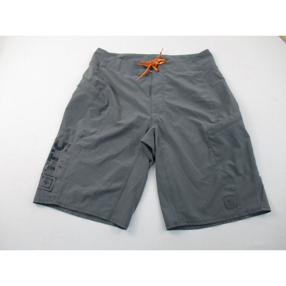 5.11 Tactical Board Shorts Mens 32 Gray Utility Ripstop Cargo Swim Trunks 511